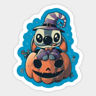 Ohana Pumpkin Funny Spooky Halloween Experiment - Light Sticker